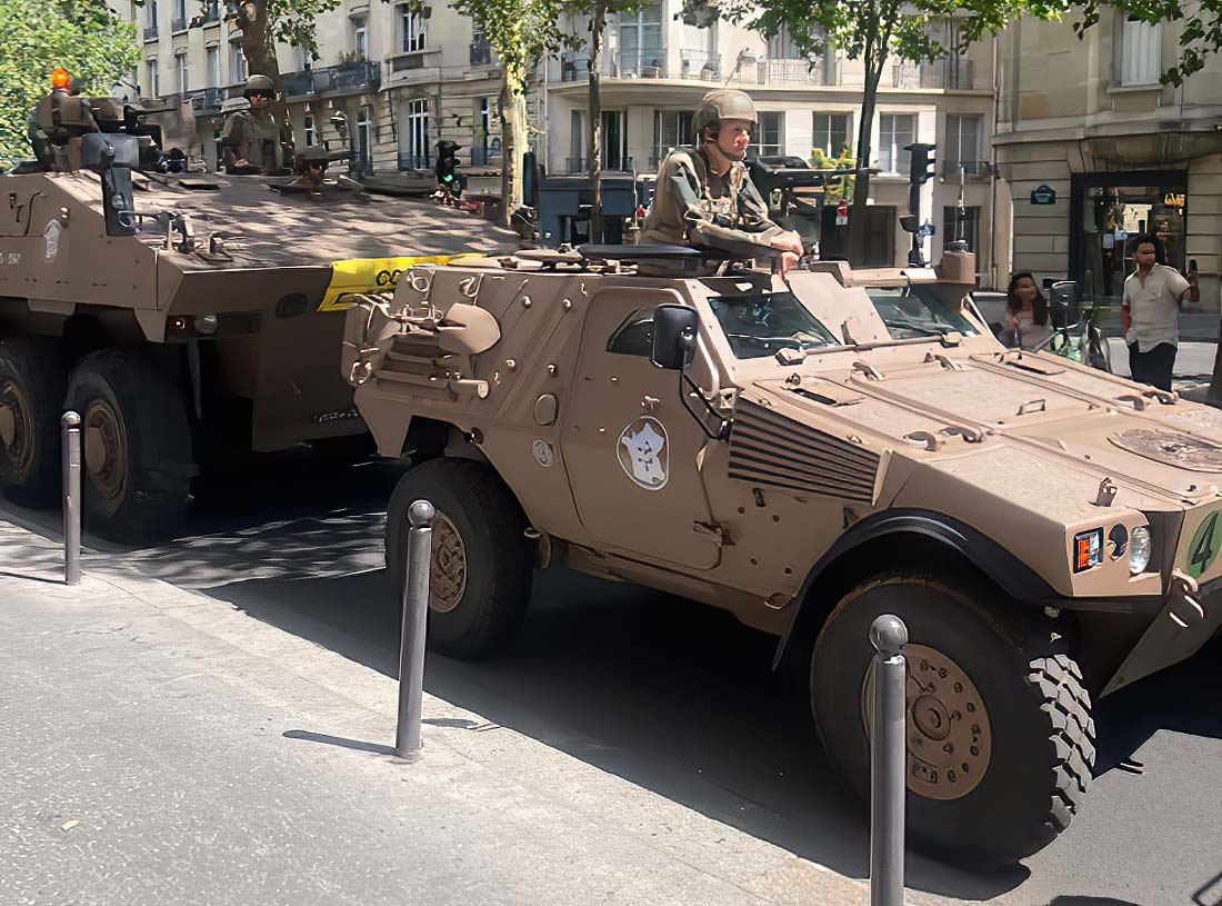 Blindés au 14 juillet 2023